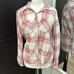 Cute plaid shirt. Worn once. Not missing any buttons.